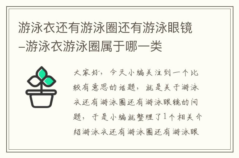 游泳衣还有游泳圈还有游泳眼镜-游泳衣游泳圈属于哪一类